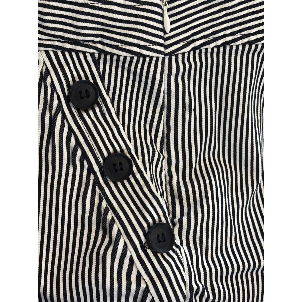 Trina Turk Magnifico Striped Sailor Shorts Women's High‎ Waist Button Nautical - Picture 11 of 13